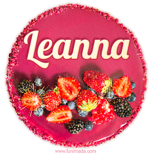 Happy Birthday Cake with Name Leanna - Free Download
