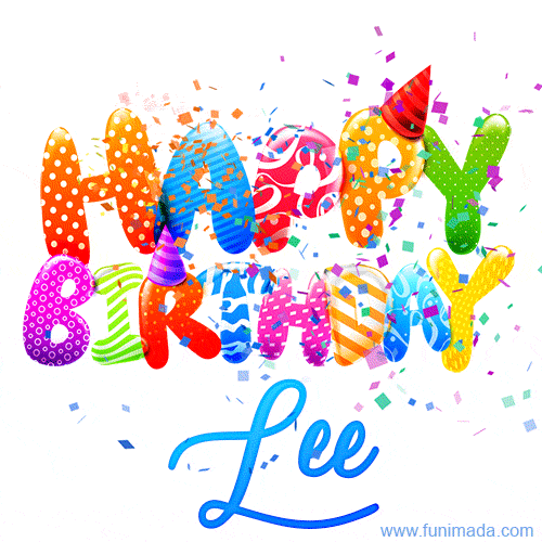 Happy Birthday Lee - Creative Personalized GIF With Name