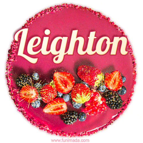 Happy Birthday Cake with Name Leighton - Free Download