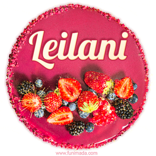 Happy Birthday Cake with Name Leilani - Free Download