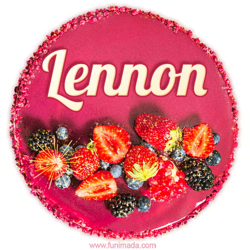Happy Birthday Cake with Name Lennon - Free Download