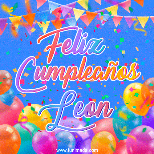 Feliz Cumpleaños Leon (GIF)