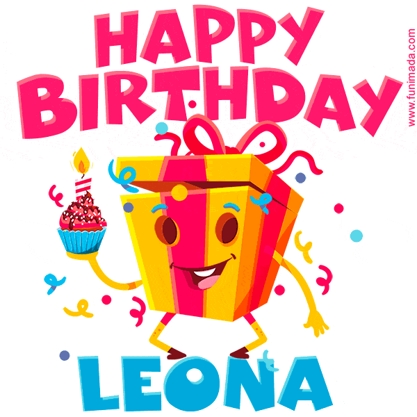 Funny Happy Birthday Leona GIF