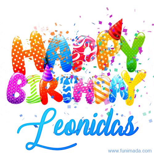 Happy Birthday Leonidas - Creative Personalized GIF With Name