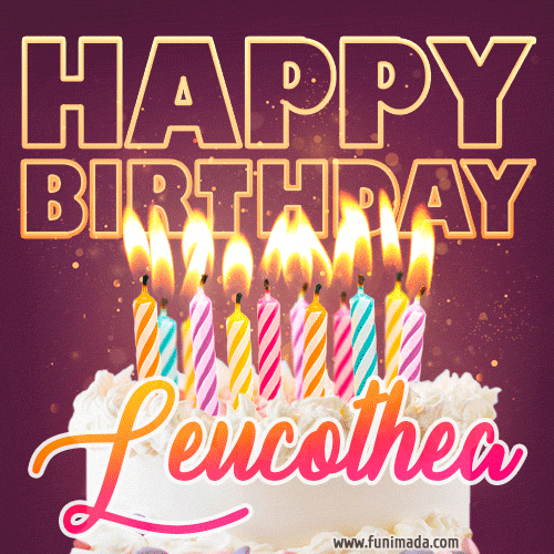 Leucothea - Animated Happy Birthday Cake GIF Image for WhatsApp