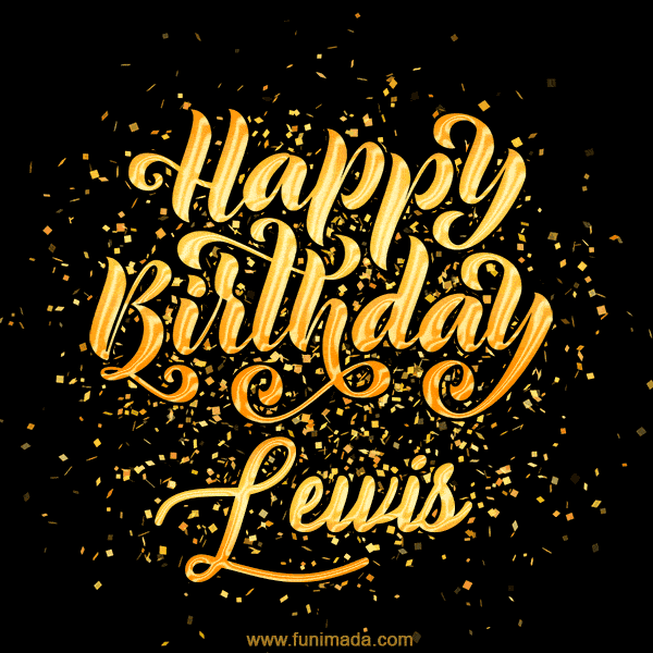 Happy Birthday Card for Lewis - Download GIF and Send for Free