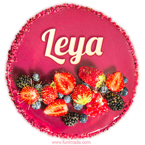 Happy Birthday Cake with Name Leya - Free Download