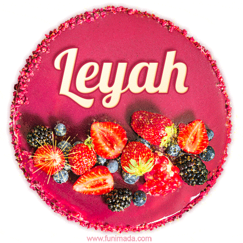 Happy Birthday Cake with Name Leyah - Free Download