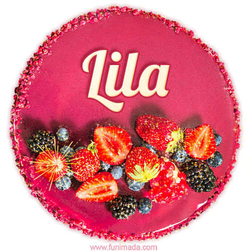 Happy Birthday Cake with Name Lila - Free Download