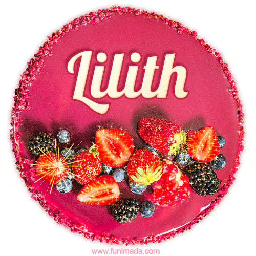 Happy Birthday Cake with Name Lilith - Free Download