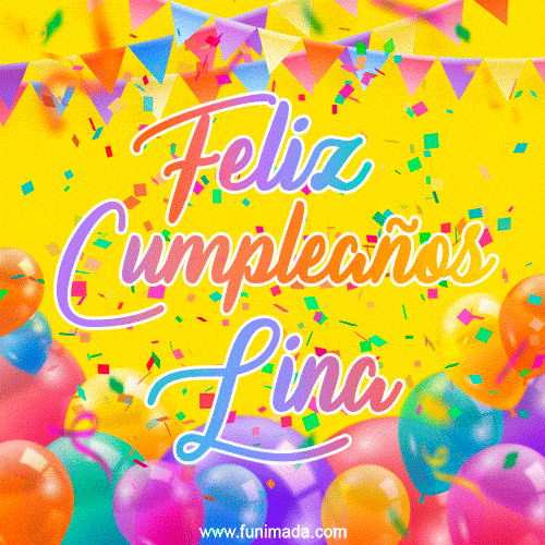 Feliz Cumpleaños Lina (GIF)