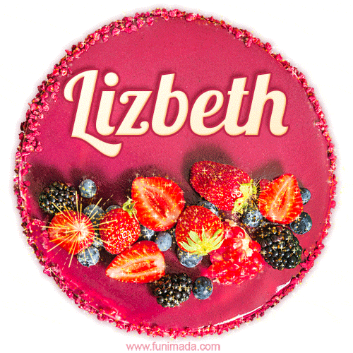 Happy Birthday Cake with Name Lizbeth - Free Download