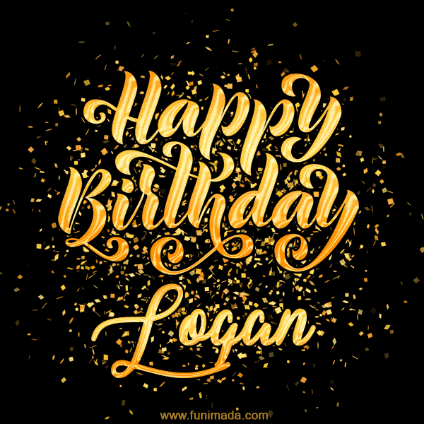 Happy Birthday Card for Logan - Download GIF and Send for Free