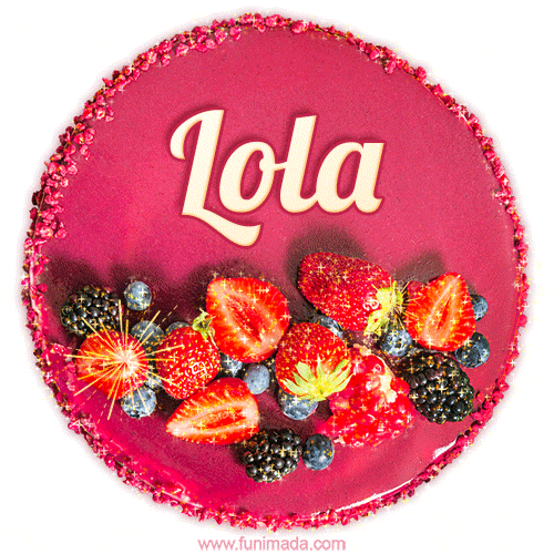 Happy Birthday Cake with Name Lola - Free Download
