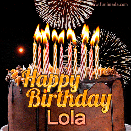 Chocolate Happy Birthday Cake for Lola (GIF)