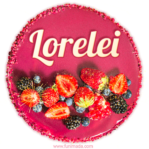 Happy Birthday Cake with Name Lorelei - Free Download