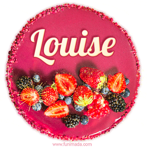 Happy Birthday Cake with Name Louise - Free Download