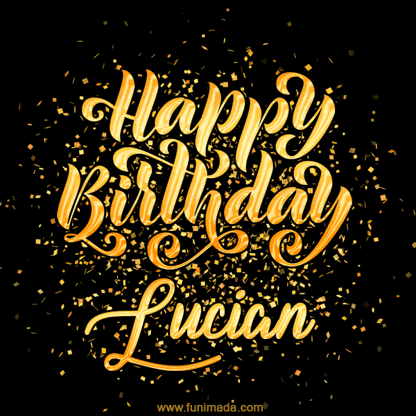 Happy Birthday Card for Lucian - Download GIF and Send for Free