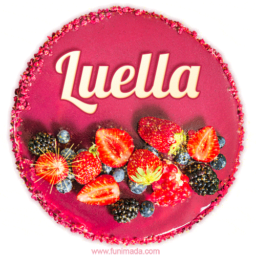 Happy Birthday Cake with Name Luella - Free Download