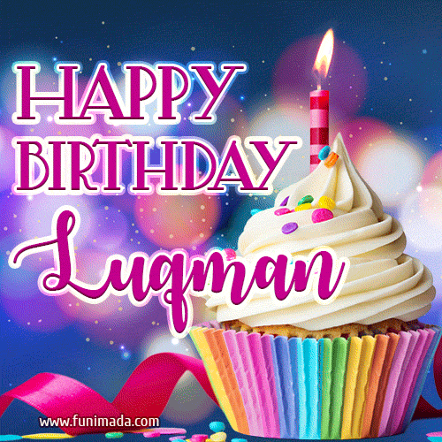 Happy Birthday Luqman - Lovely Animated GIF