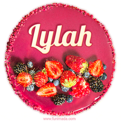 Happy Birthday Cake with Name Lylah - Free Download