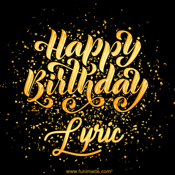 Happy Birthday Card for Lyric - Download GIF and Send for Free