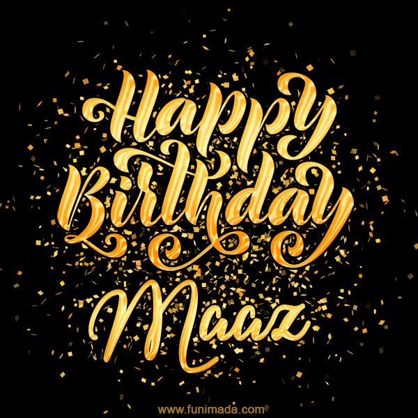 Happy Birthday Card for Maaz - Download GIF and Send for Free