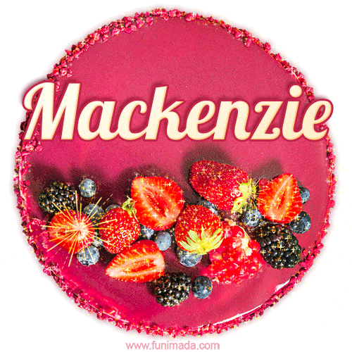 Happy Birthday Cake with Name Mackenzie - Free Download