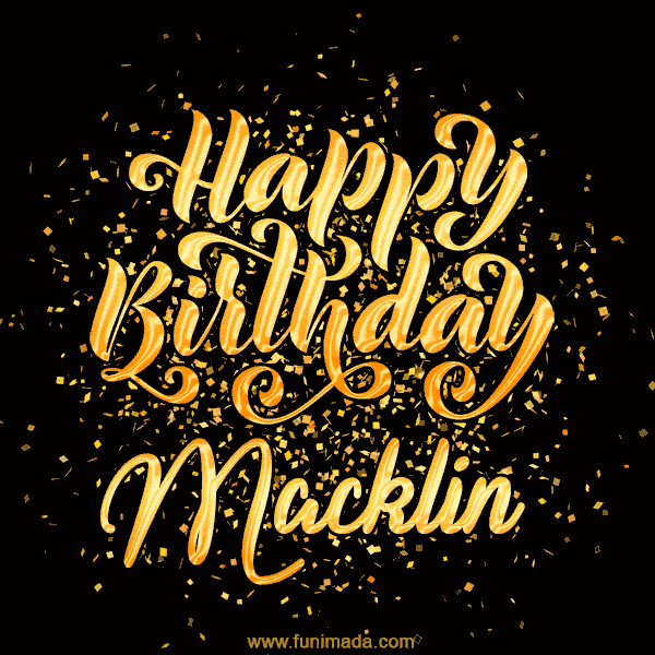 Happy Birthday Card for Macklin - Download GIF and Send for Free