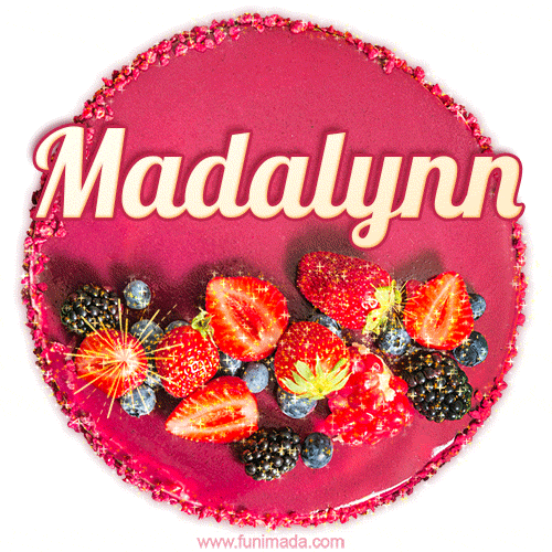 Happy Birthday Cake with Name Madalynn - Free Download