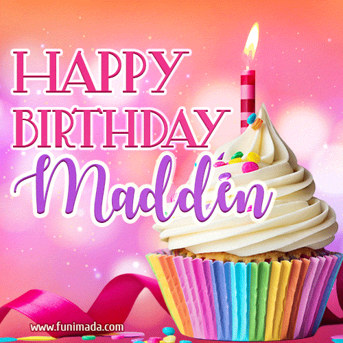 Happy Birthday Madden - Lovely Animated GIF