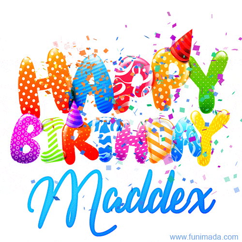 Happy Birthday Maddex - Creative Personalized GIF With Name