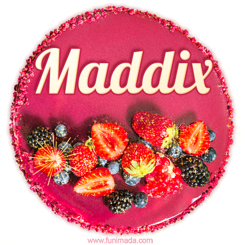Happy Birthday Cake with Name Maddix - Free Download