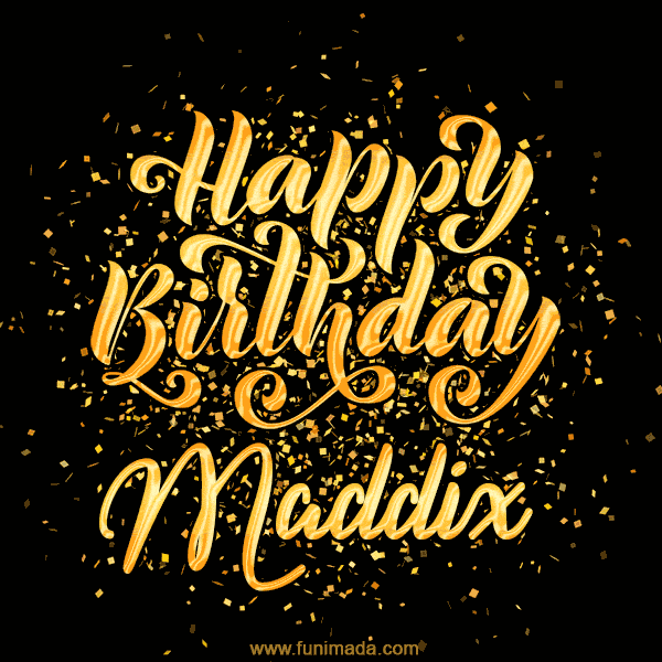 Happy Birthday Card for Maddix - Download GIF and Send for Free