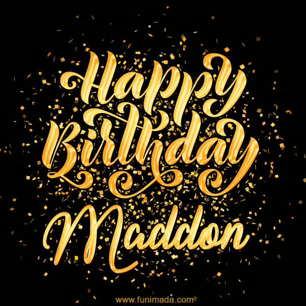 Happy Birthday Card for Maddon - Download GIF and Send for Free