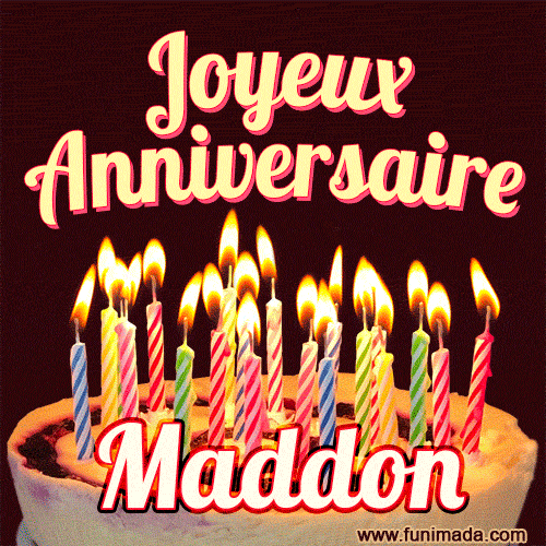 Joyeux anniversaire Maddon GIF
