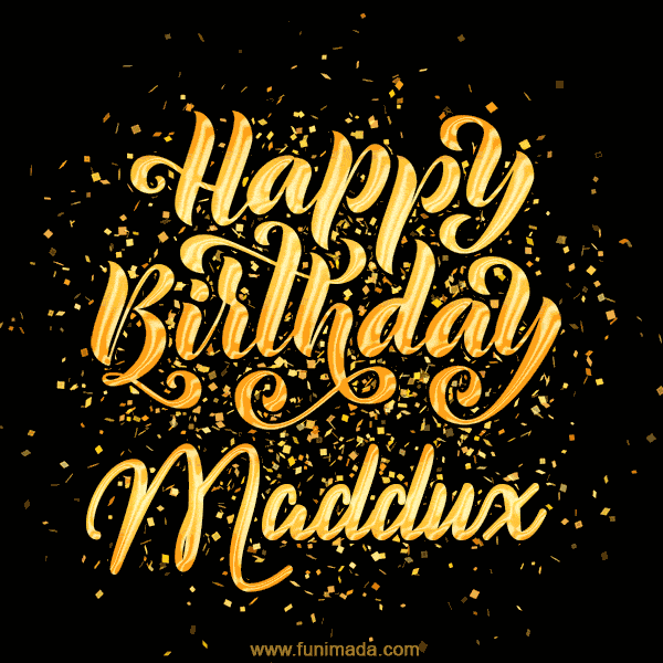 Happy Birthday Card for Maddux - Download GIF and Send for Free