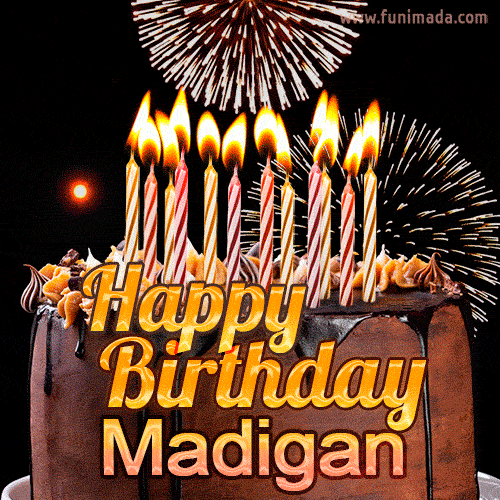 Chocolate Happy Birthday Cake for Madigan (GIF)