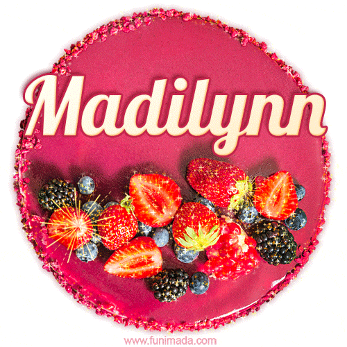Happy Birthday Cake with Name Madilynn - Free Download
