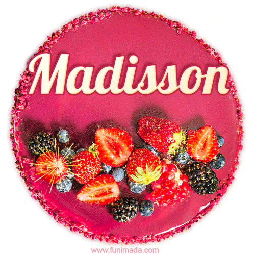 Happy Birthday Cake with Name Madisson - Free Download