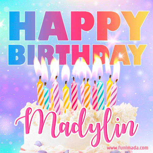 Funny Happy Birthday Madylin GIF