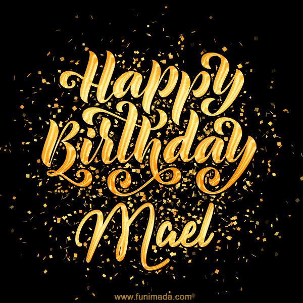 Happy Birthday Card for Mael - Download GIF and Send for Free