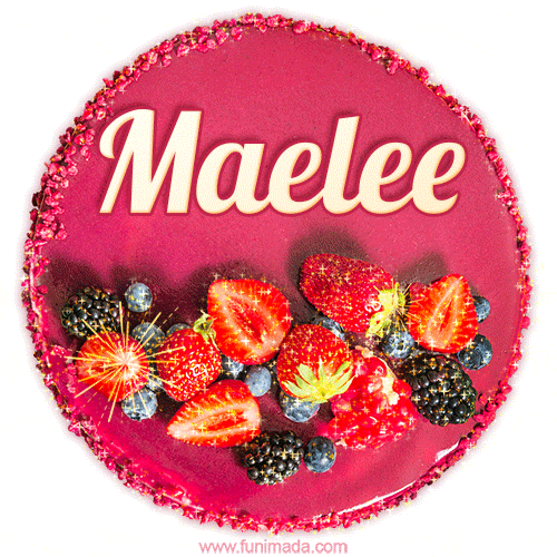 Happy Birthday Cake with Name Maelee - Free Download