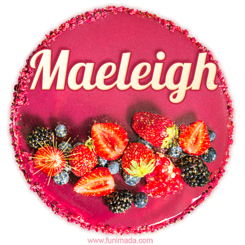 Happy Birthday Cake with Name Maeleigh - Free Download