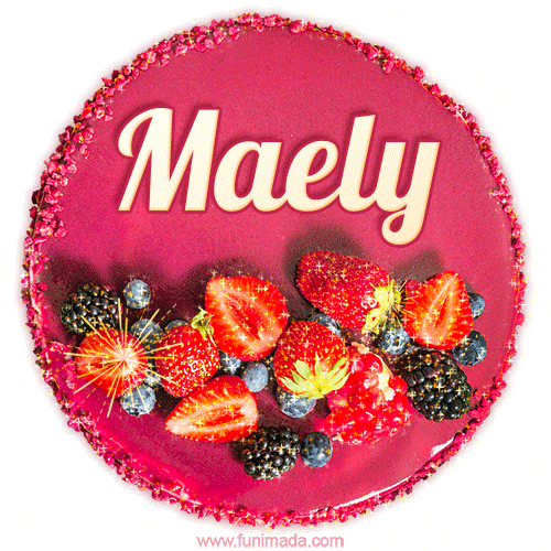 Happy Birthday Cake with Name Maely - Free Download