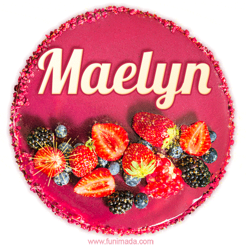 Happy Birthday Cake with Name Maelyn - Free Download