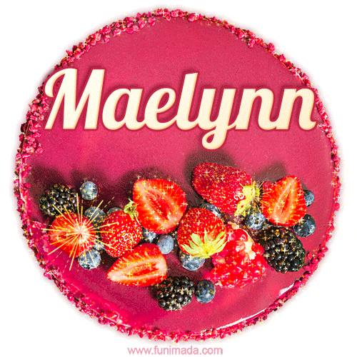 Happy Birthday Cake with Name Maelynn - Free Download