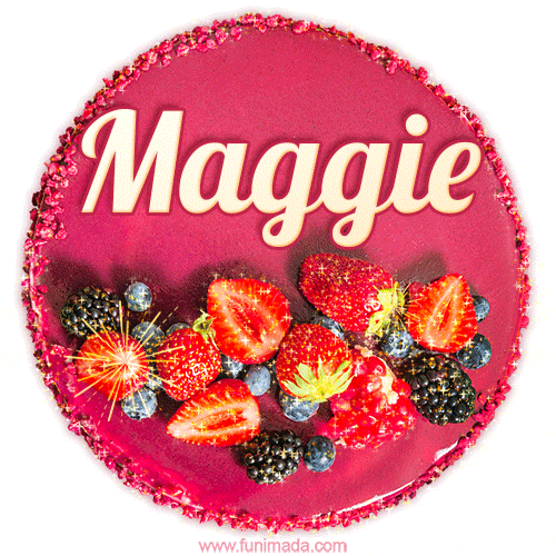 Happy Birthday Cake with Name Maggie - Free Download