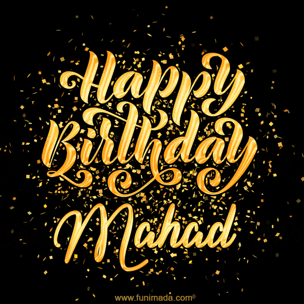 Happy Birthday Card for Mahad - Download GIF and Send for Free