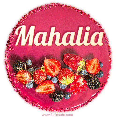 Happy Birthday Cake with Name Mahalia - Free Download
